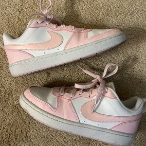 Nike Kids Pink and White Sneakers